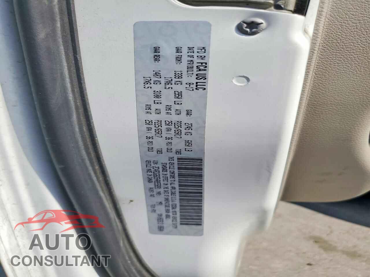 DODGE CARAVAN 2017 - 2C4RDGBG5HR855891