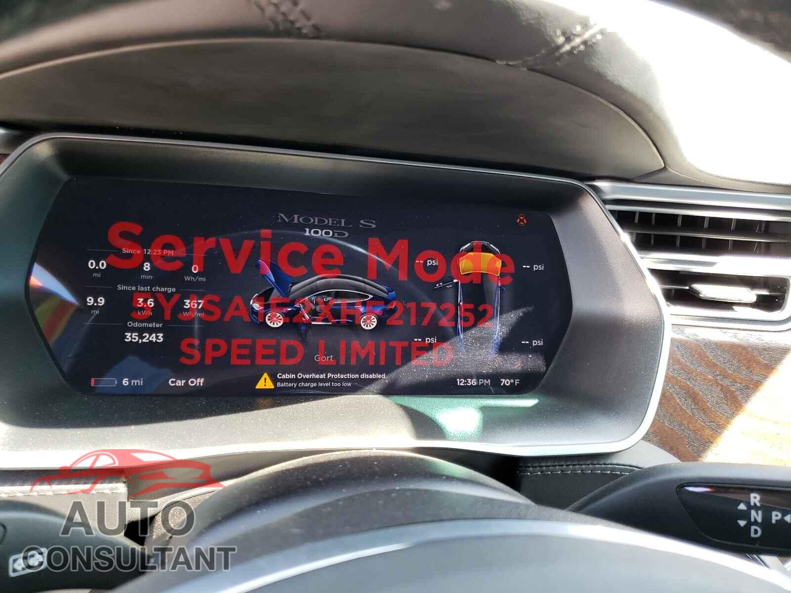 TESLA MODEL S 2017 - 5YJSA1E2XHF217252