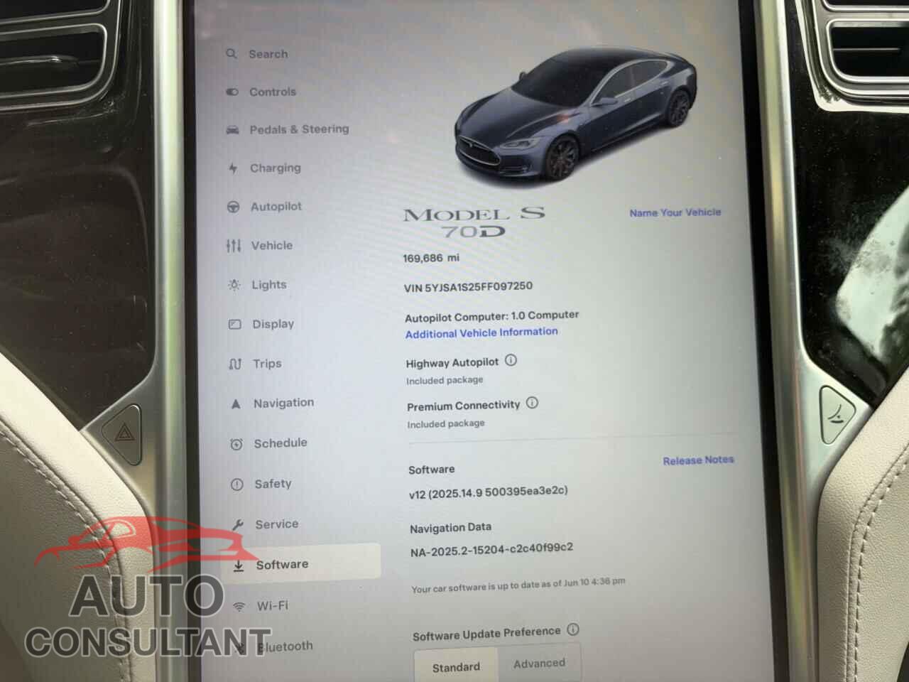 TESLA MODEL S 2015 - 5YJSA1S25FF097250