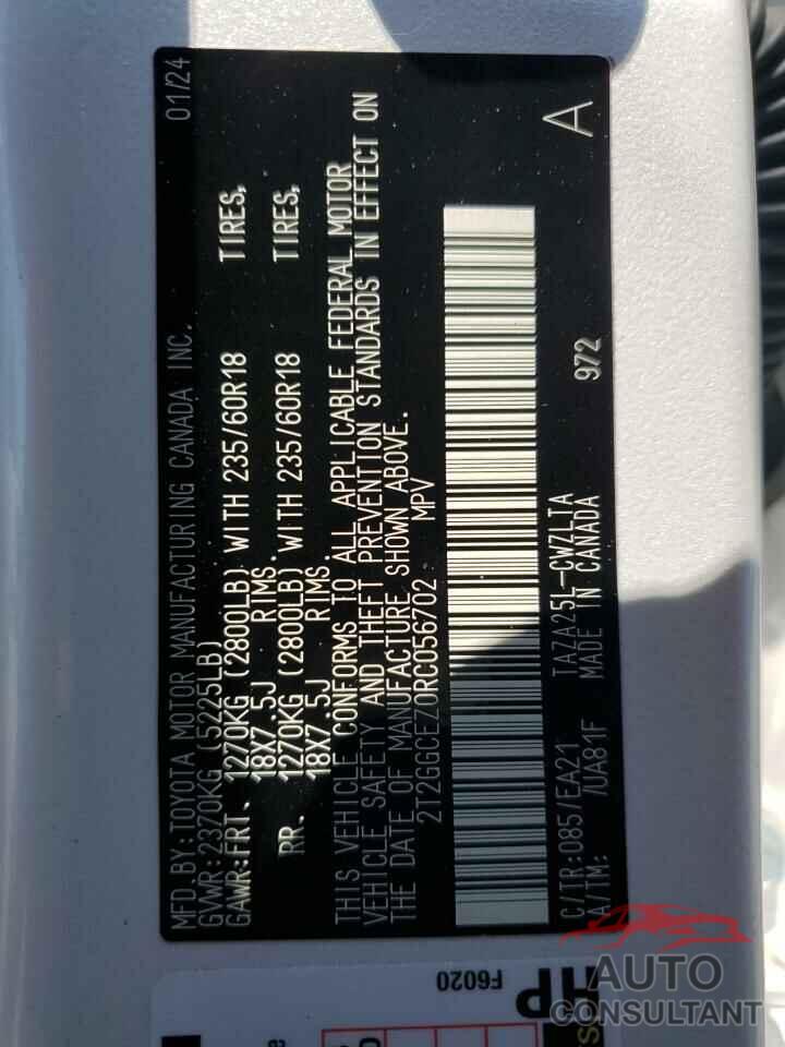 LEXUS NX 350 PRE 2024 - 2T2GGCEZ0RC056702