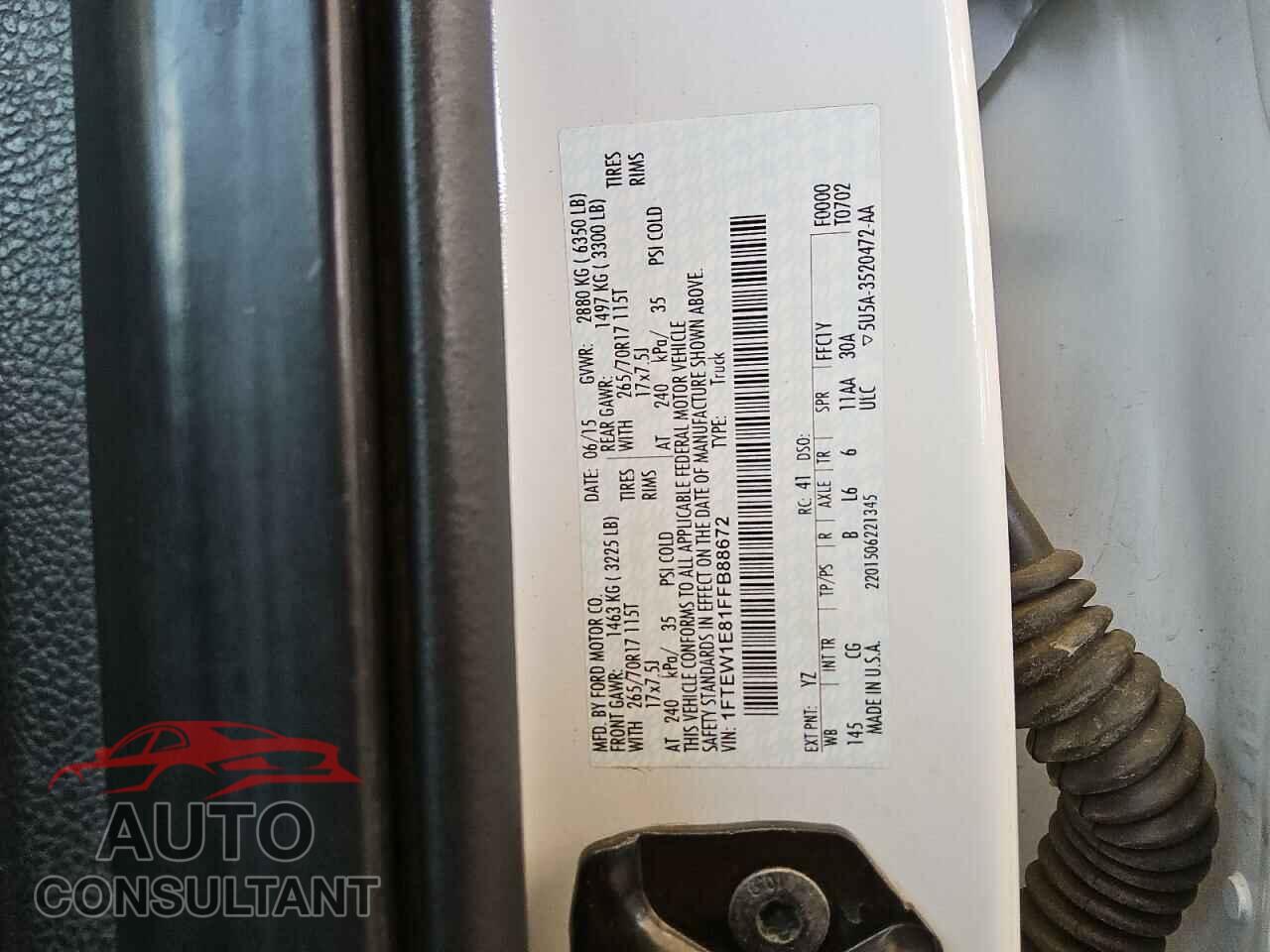 FORD F-150 2015 - 1FTEW1E81FFB88672