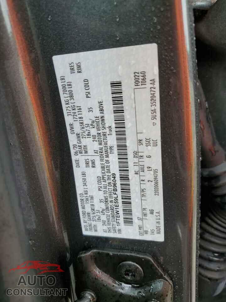 FORD F-150 2020 - 1FTEW1E59LFB96049