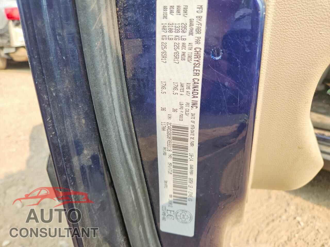 DODGE CARAVAN 2015 - 2C4RDGBG8FR593118
