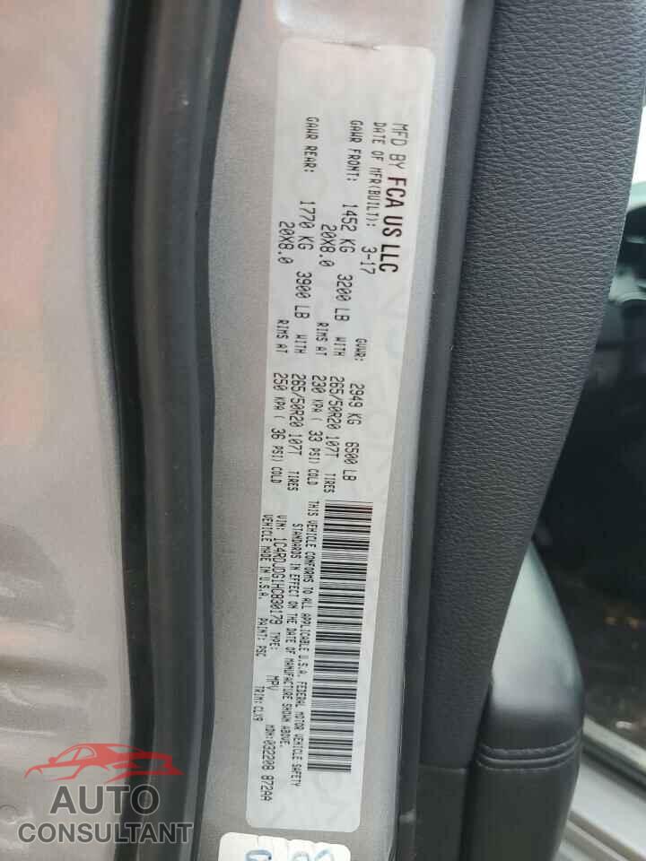 DODGE DURANGO 2017 - 1C4RDJDG1HC830179