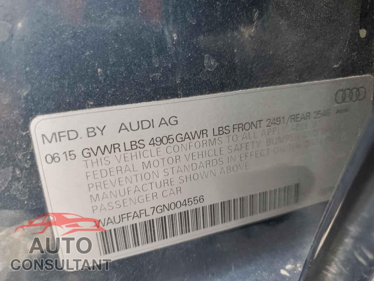 AUDI A4 2016 - WAUFFAFL7GN004556