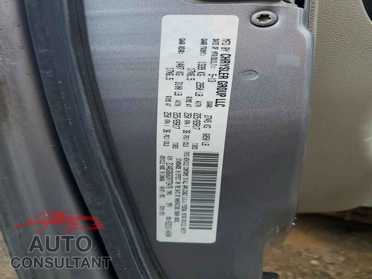 DODGE CARAVAN 2013 - 2C4RDGBG6DR772478