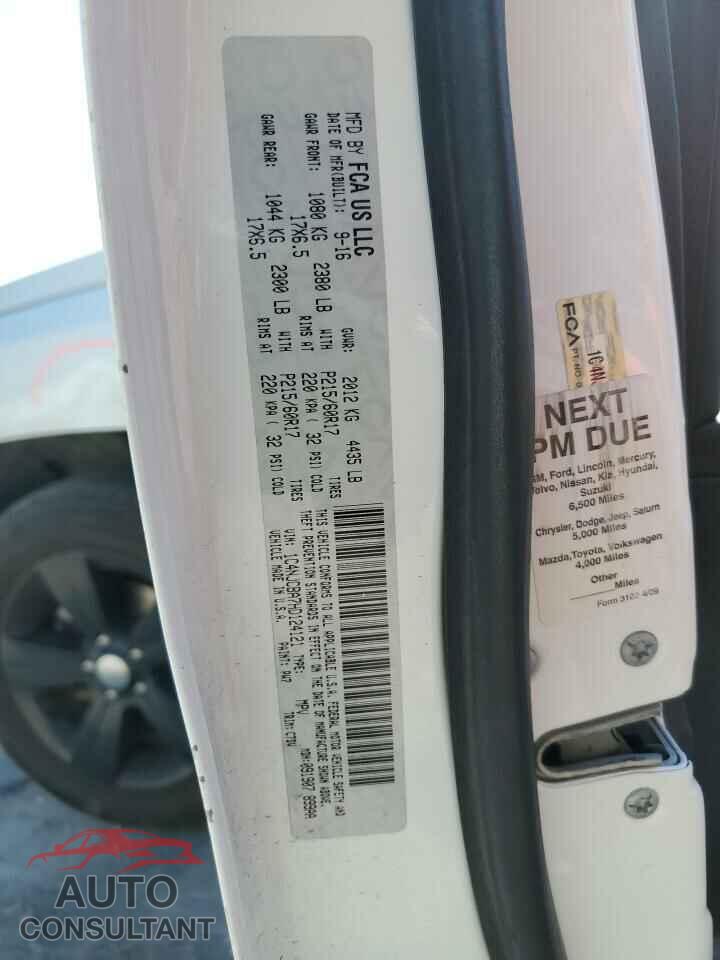 JEEP COMPASS 2017 - 1C4NJCBA7HD124121