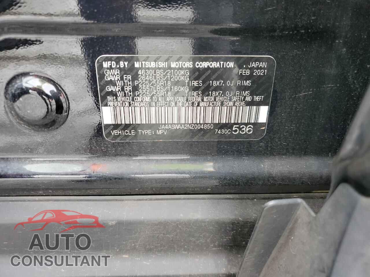 MITSUBISHI ECLIPSE 2022 - JA4ASWAA2NZ004850