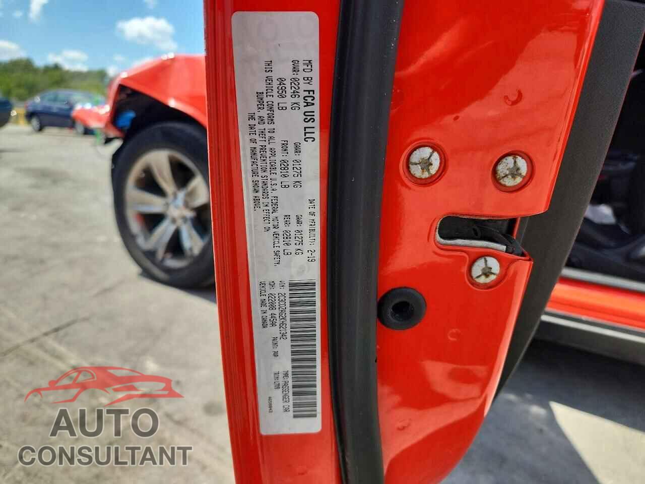 DODGE CHALLENGER 2019 - 2C3CDZAG2KH621342
