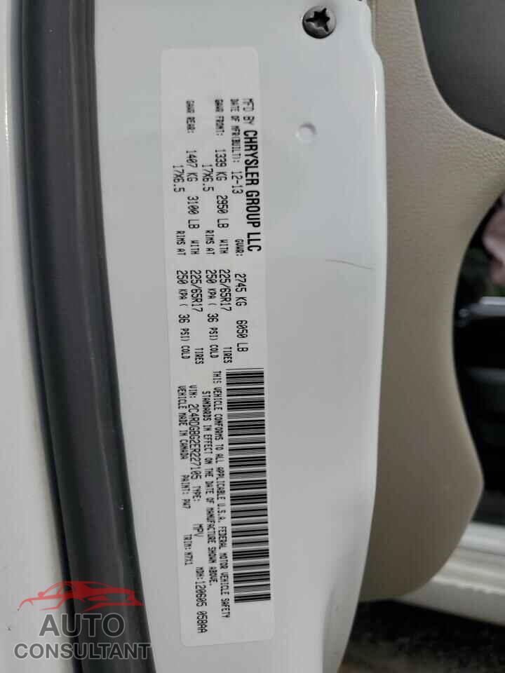 DODGE CARAVAN 2014 - 2C4RDGBG2ER227105