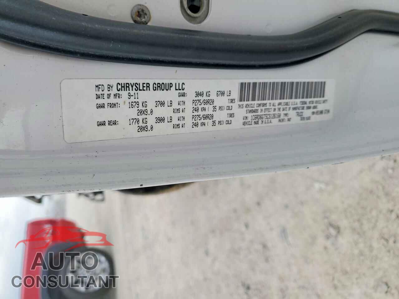 DODGE RAM 1500 2012 - 1C6RD6GT5CS126160