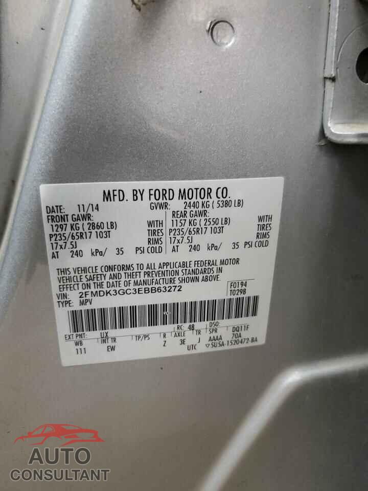 FORD EDGE 2014 - 2FMDK3GC3EBB63272
