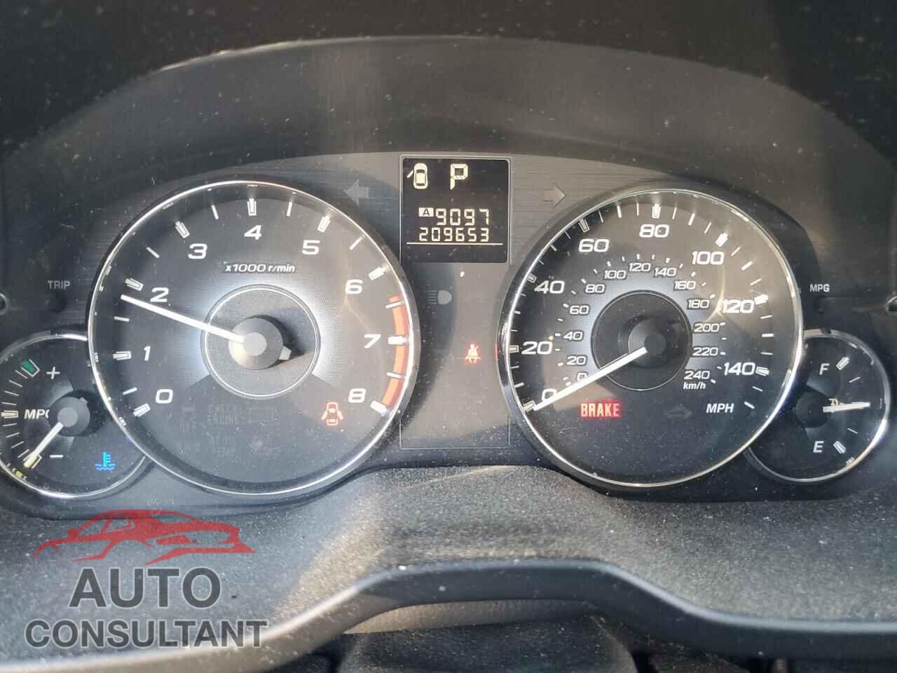 SUBARU OUTBACK 2010 - 4S4BRBCC1A3344545