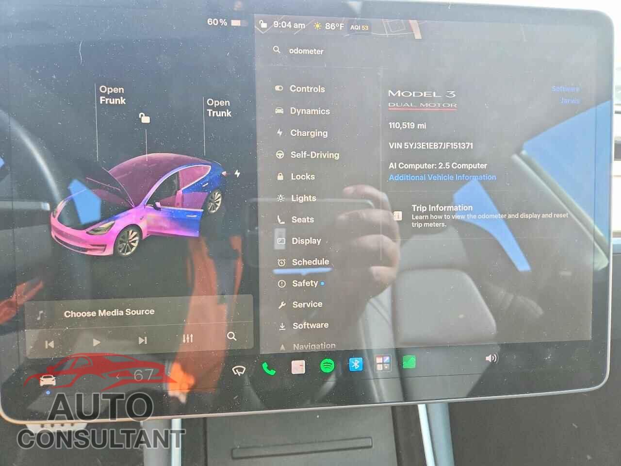 TESLA MODEL 3 2018 - 5YJ3E1EB7JF151371
