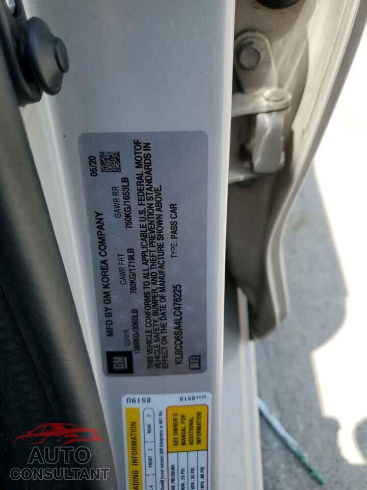 CHEVROLET SPARK 2020 - KL8CD6SA4LC476225