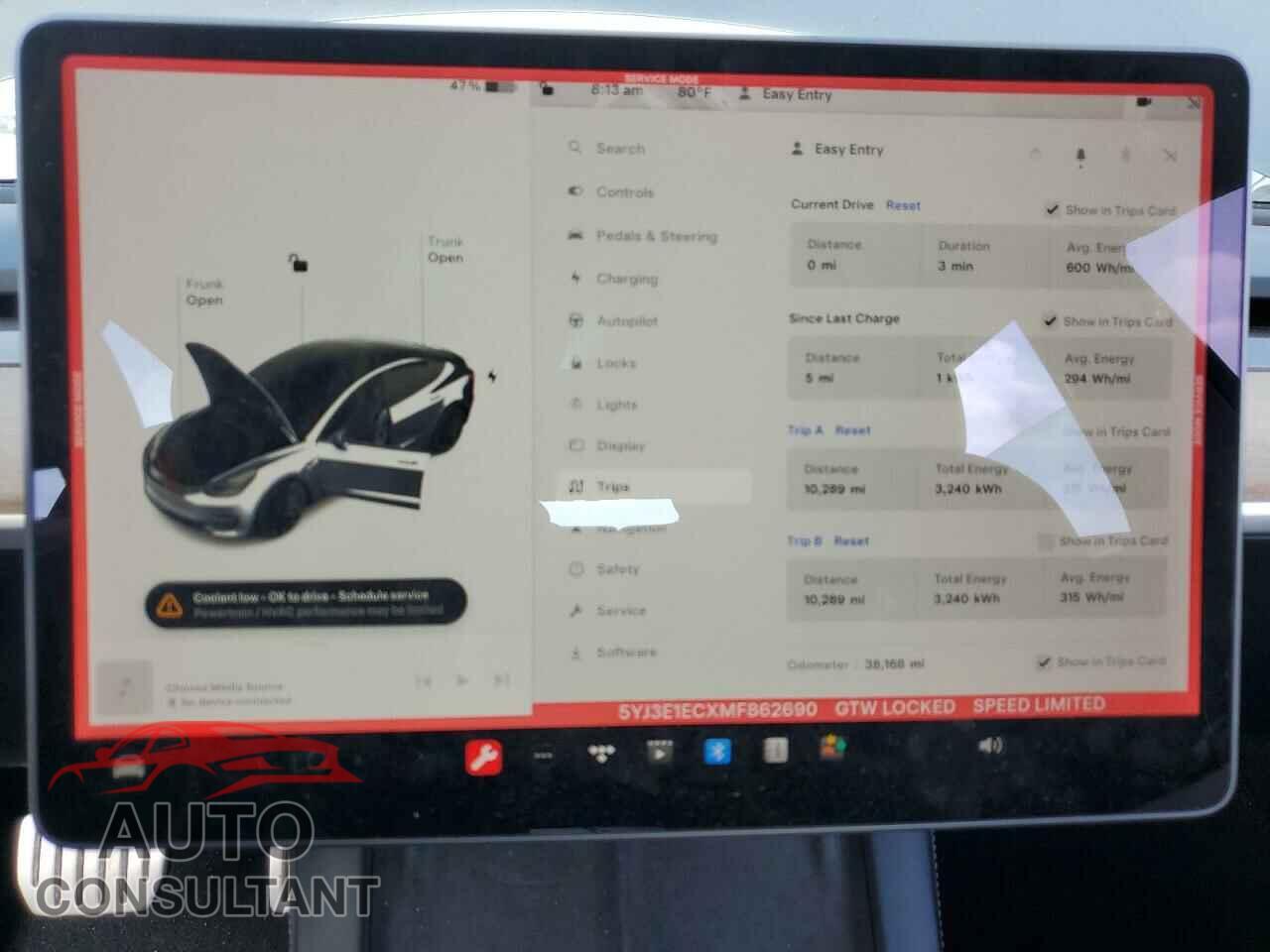 TESLA MODEL 3 2021 - 5YJ3E1ECXMF862690
