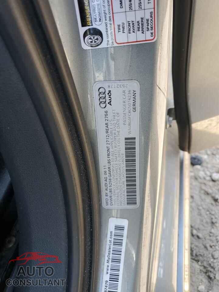 AUDI A6 2012 - WAUBGAFC8CN016236