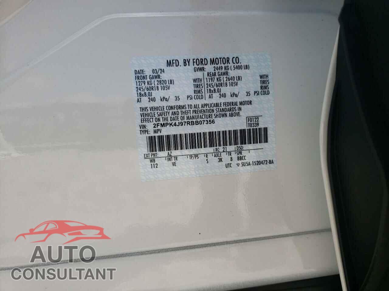 FORD EDGE 2024 - 2FMPK4J97RBB07356