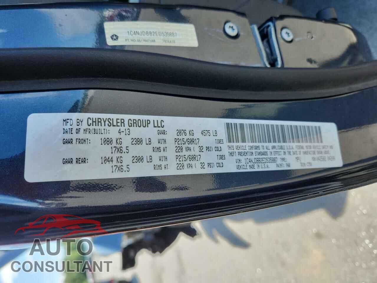 JEEP COMPASS 2014 - 1C4NJDBB2ED535887