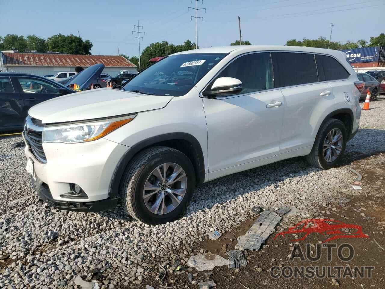 TOYOTA HIGHLANDER 2016 - 5TDZKRFH8GS155423