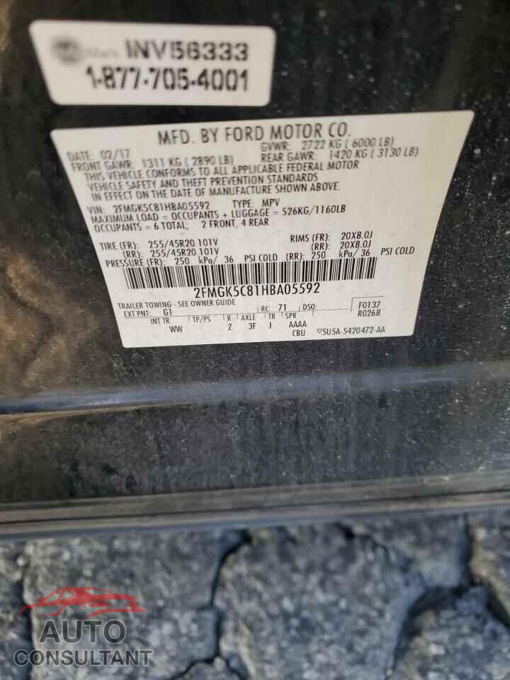 FORD FLEX 2017 - 2FMGK5C81HBA05592