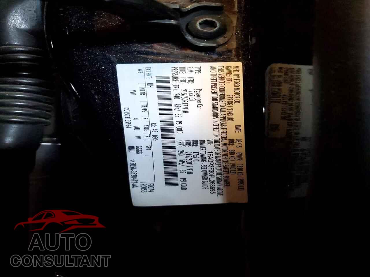 FORD FOCUS 2015 - 1FADP3F20FL268695
