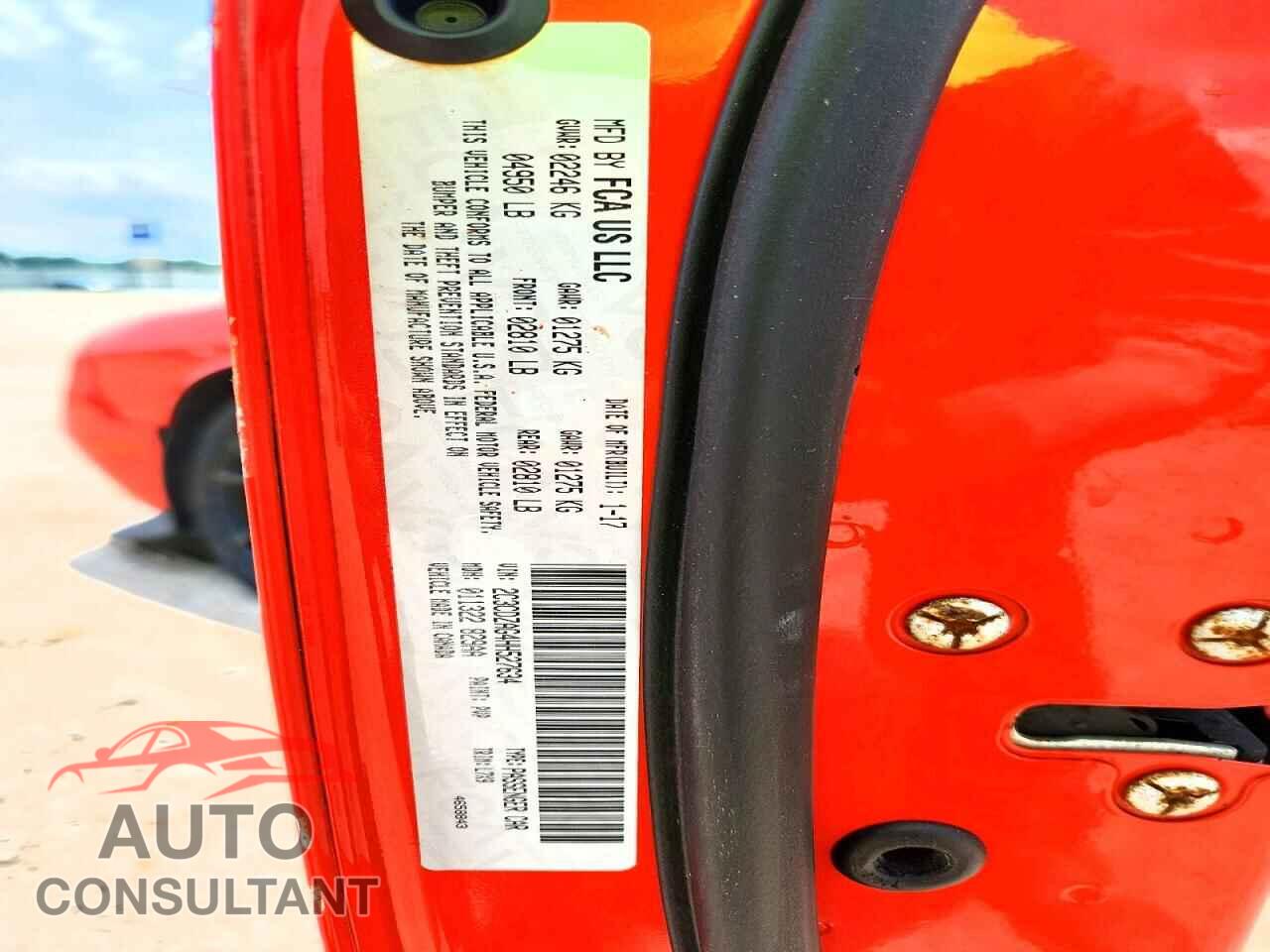 DODGE CHALLENGER 2017 - 2C3CDZAG4HH527634
