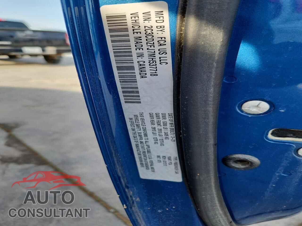 DODGE CHALLENGER 2021 - 2C3CDZFJ7MH537718