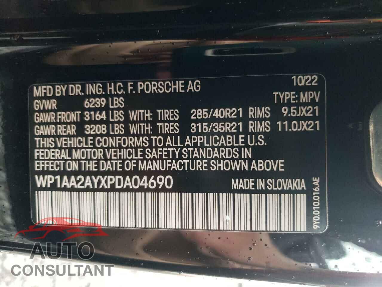 PORSCHE CAYENNE BA 2023 - WP1AA2AYXPDA04690