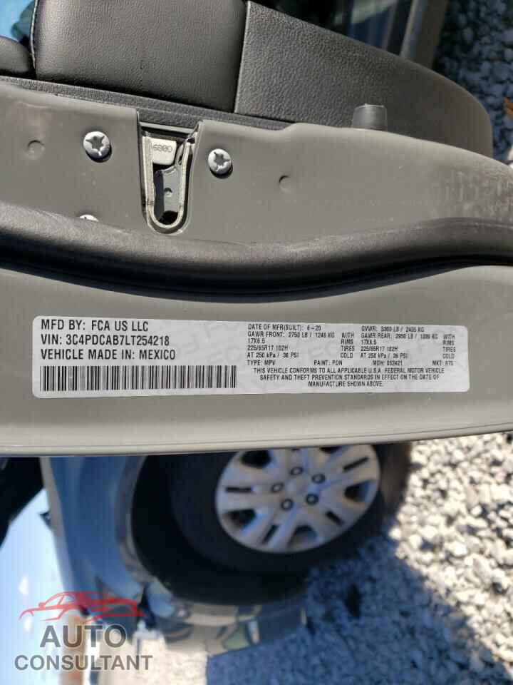 DODGE JOURNEY 2020 - 3C4PDCAB7LT254218