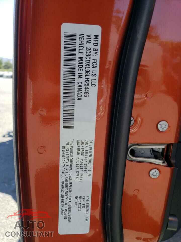 DODGE CHALLENGER 2020 - 2C3CDXL96LH254465