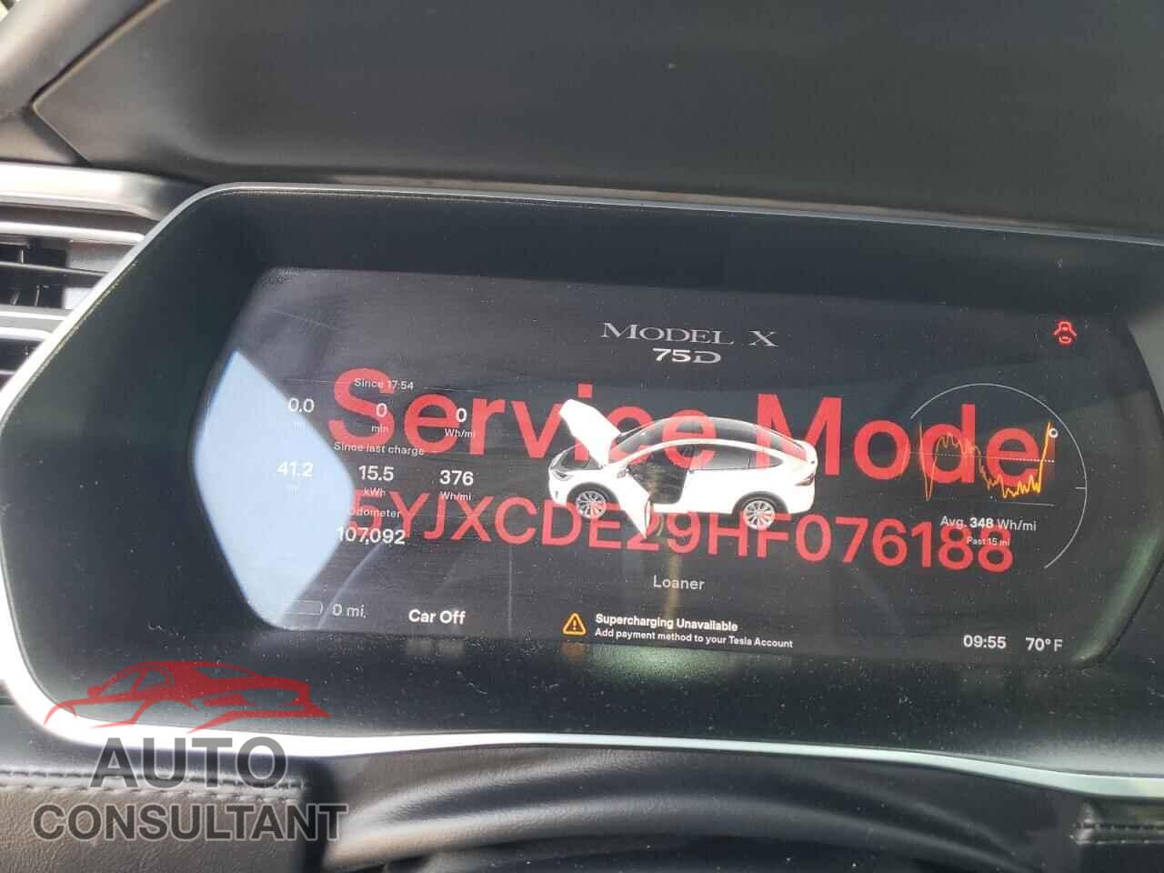 TESLA MODEL X 2017 - 5YJXCDE29HF076188
