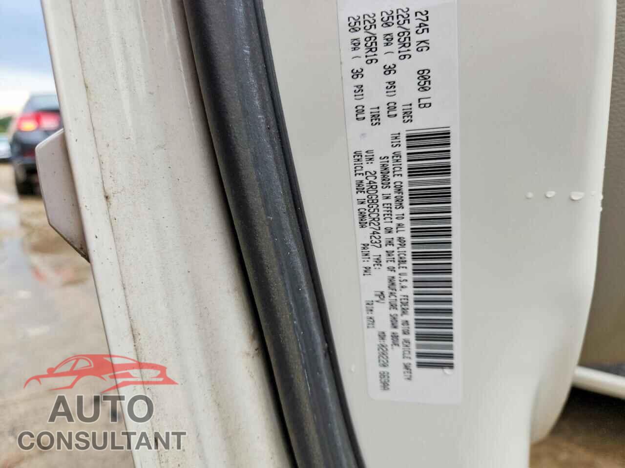 DODGE CARAVAN 2012 - 2C4RDGBG5CR274237