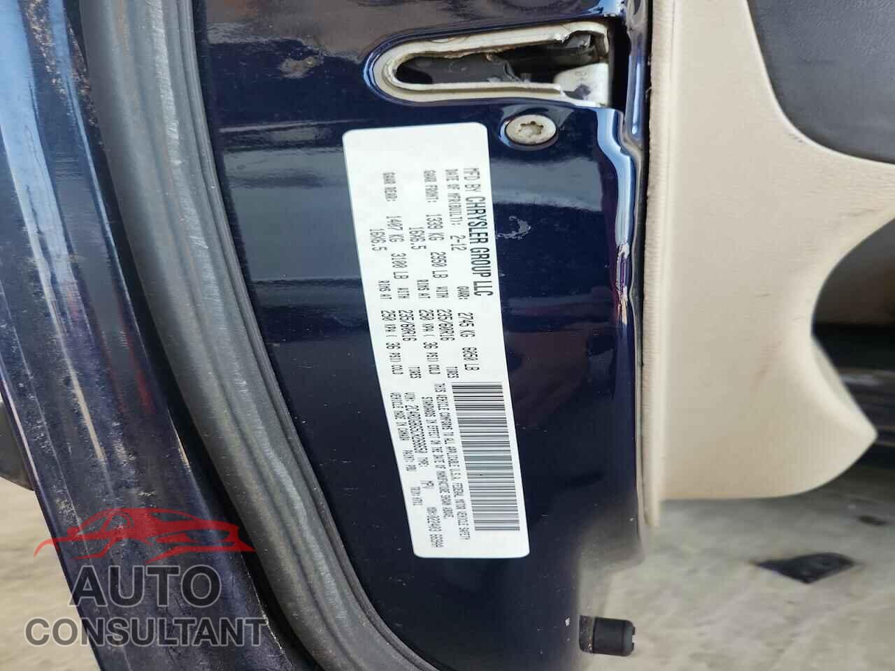 DODGE CARAVAN 2012 - 2C4RDGBG5CR268650