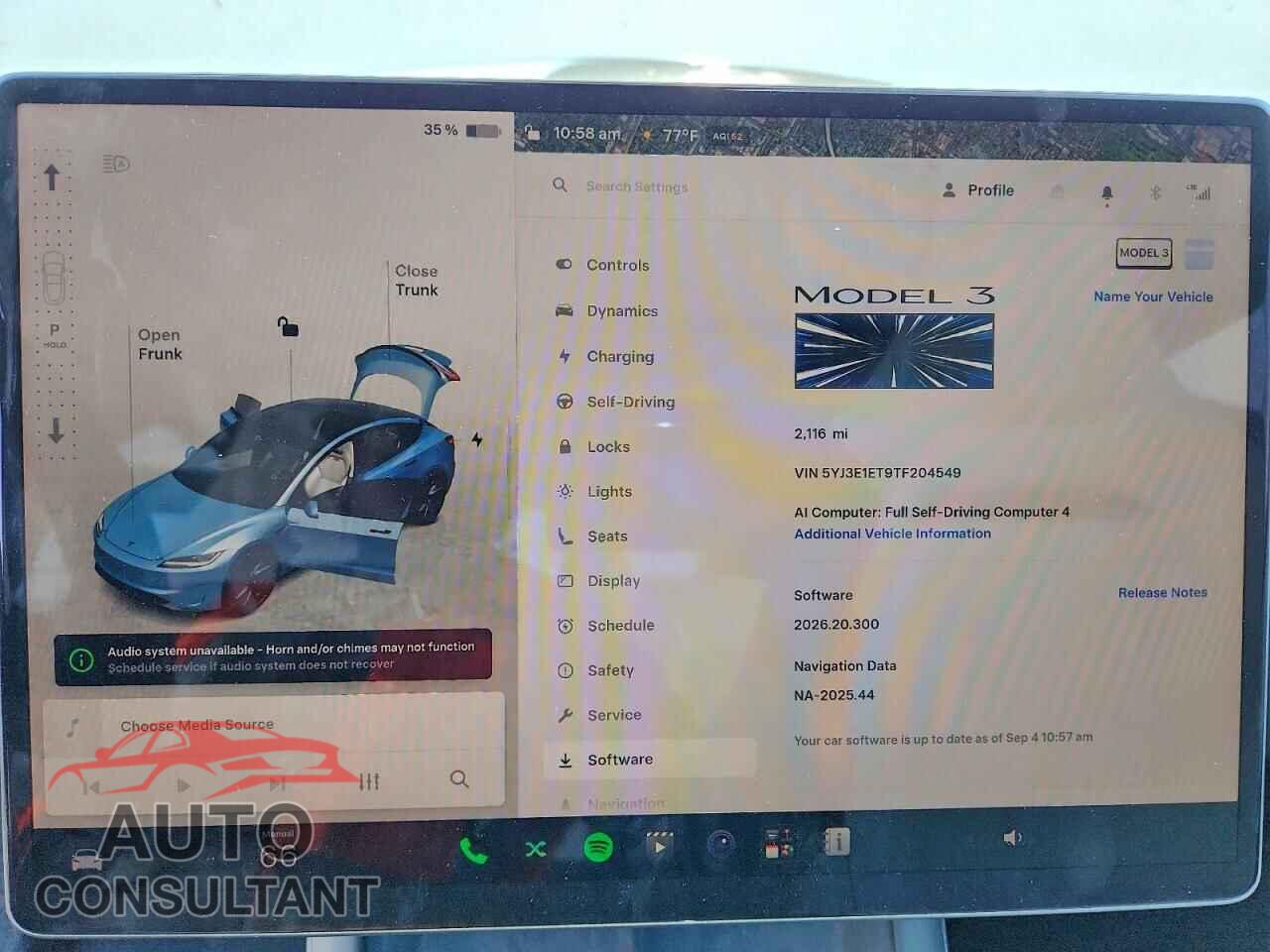 TESLA MODEL 3 2026 - 5YJ3E1ET9TF204549