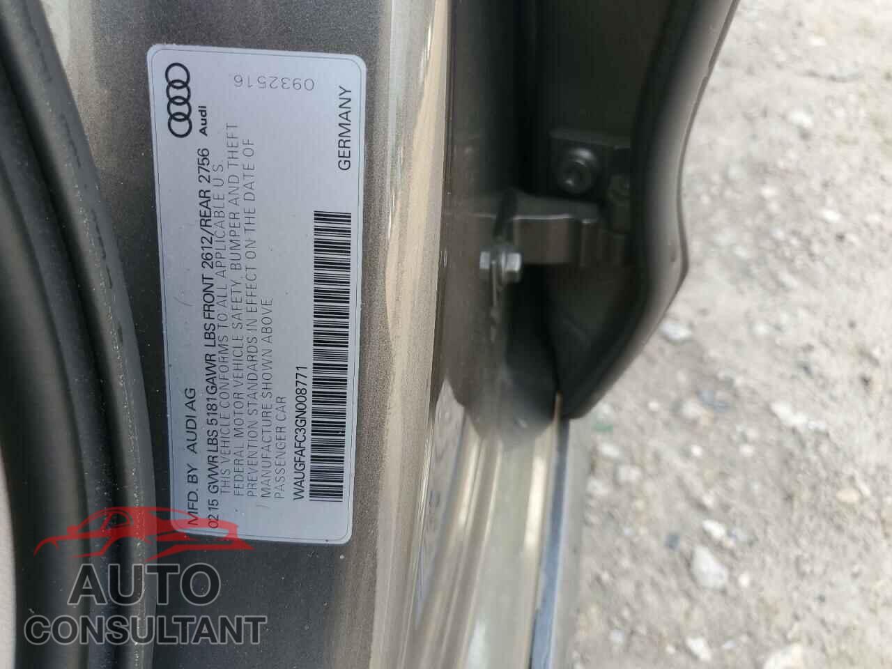 AUDI A6 2016 - WAUGFAFC3GN008771