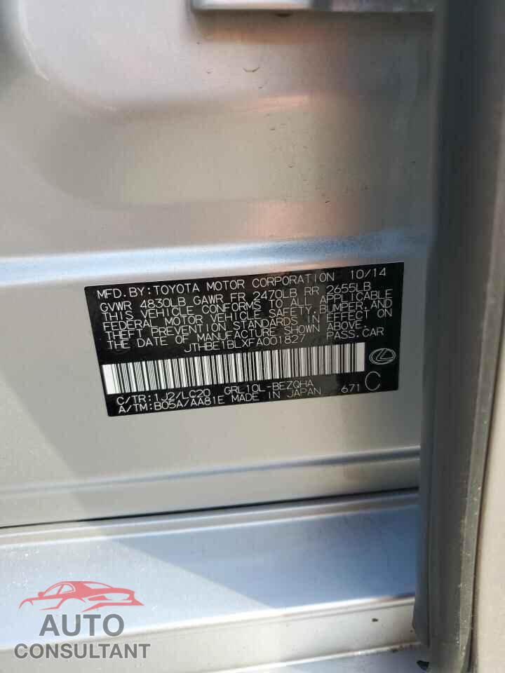 LEXUS GS350 2015 - JTHBE1BLXFA001827