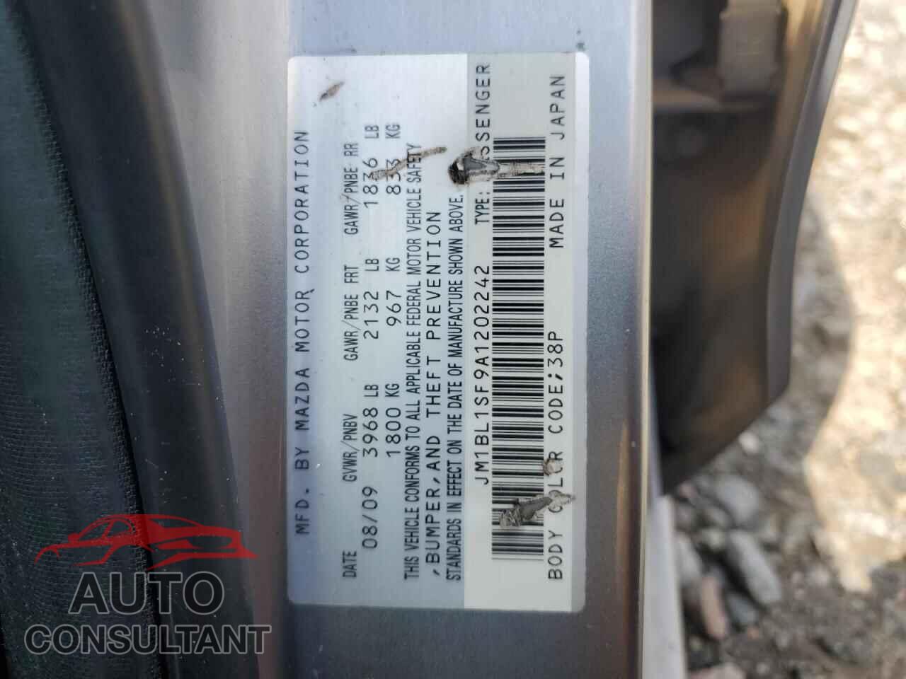 MAZDA 3 2010 - JM1BL1SF9A1202242