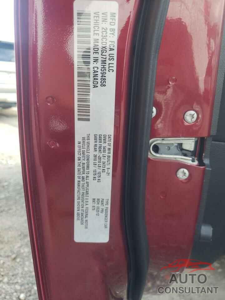 DODGE CHARGER 2021 - 2C3CDXGJ7MH594858
