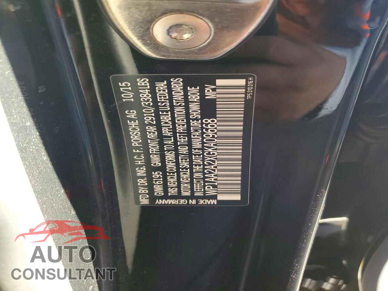 PORSCHE CAYENNE 2016 - WP1AA2A2XGKA09668