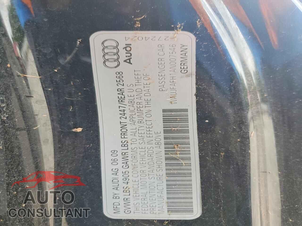 AUDI A5 2010 - WAUJFAFH1AN007546