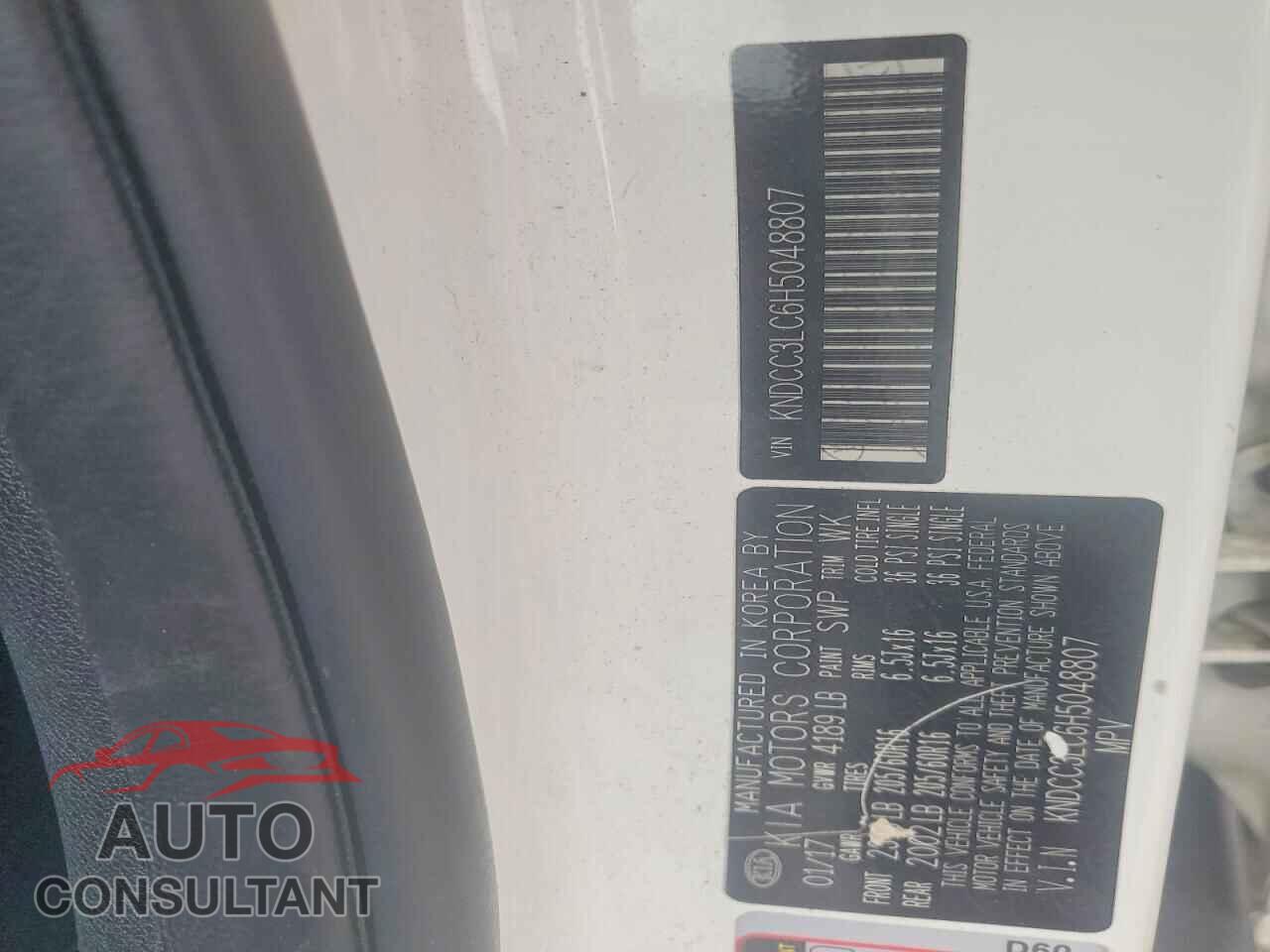 KIA NIRO 2017 - KNDCC3LC6H5048807