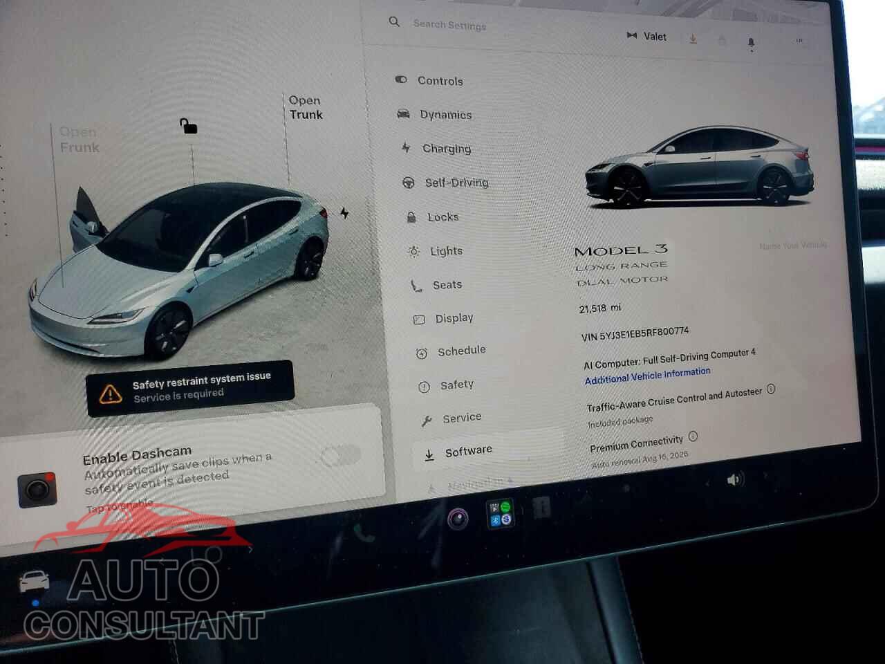 TESLA MODEL 3 2024 - 5YJ3E1EB5RF800774