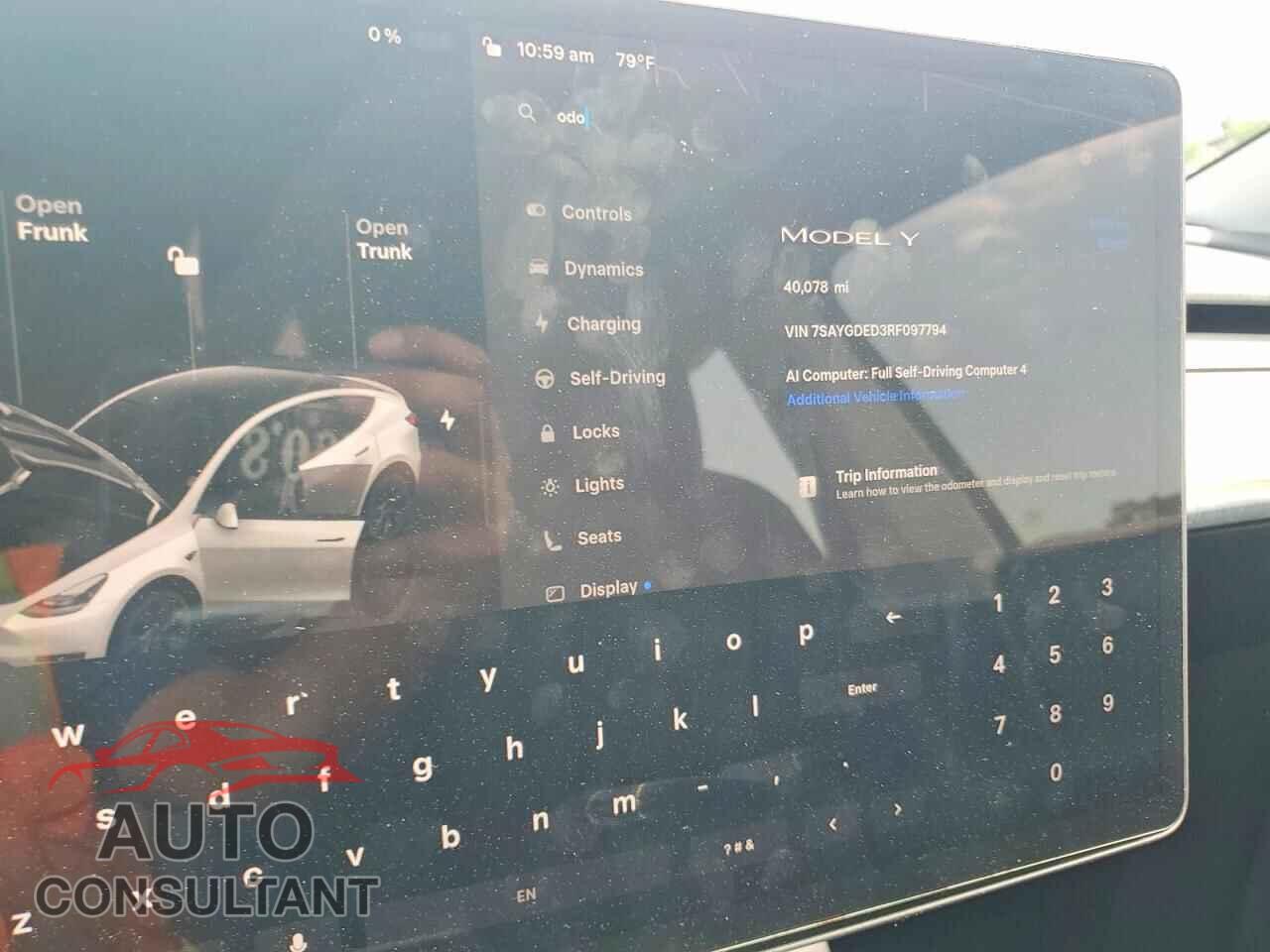 TESLA MODEL Y 2024 - 7SAYGDED3RF097794