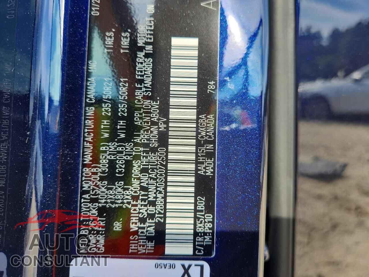 LEXUS UNKNOWN 2025 - 2T2BBMCA0SC072500