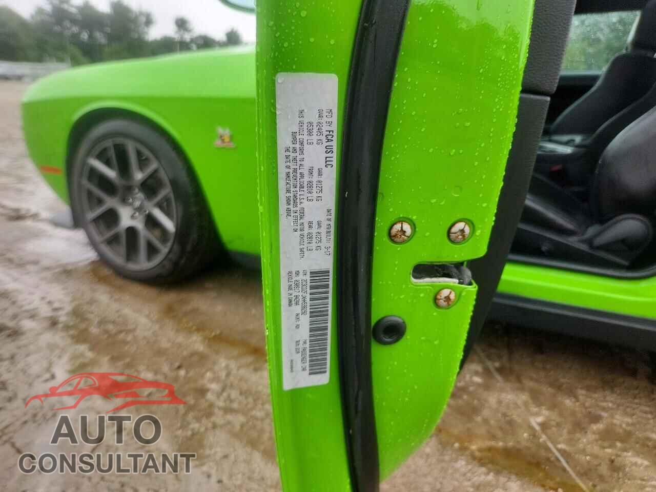DODGE CHALLENGER 2017 - 2C3CDZFJXHH598292