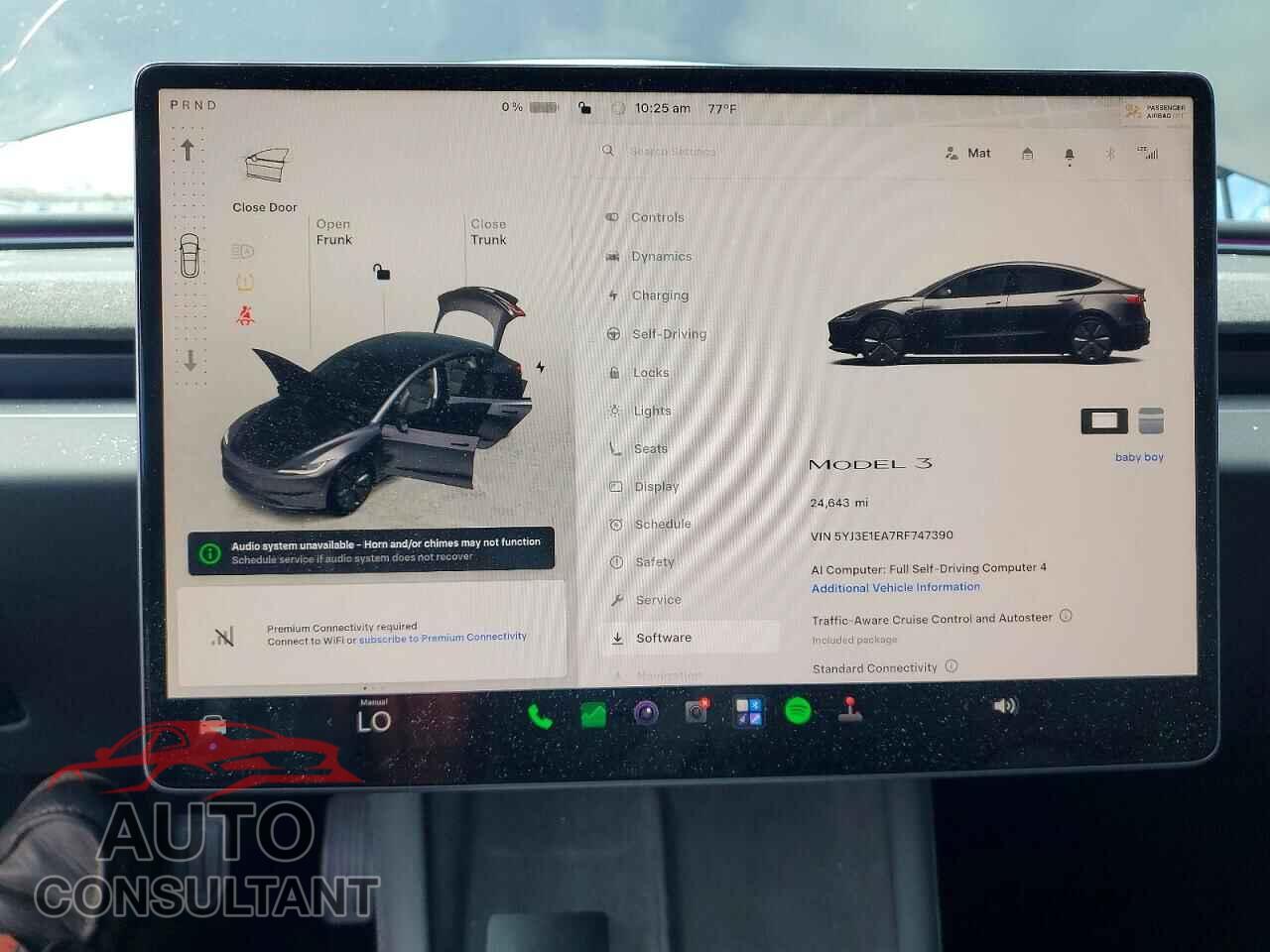 TESLA MODEL 3 2024 - 5YJ3E1EA7RF747390