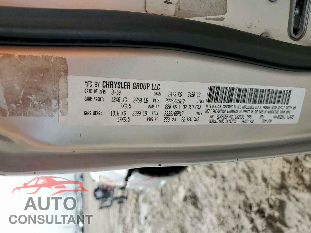 DODGE JOURNEY 2010 - 3D4PG5FVXAT182131