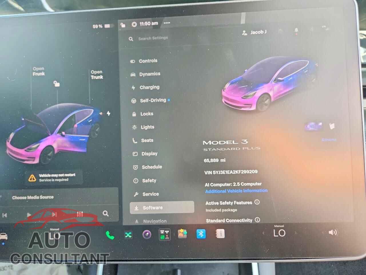 TESLA MODEL 3 2019 - 5YJ3E1EA2KF299209