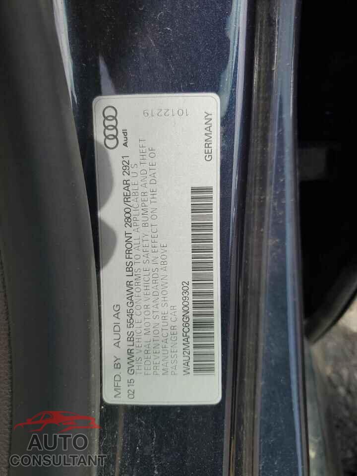AUDI A7 2016 - WAU2MAFC6GN009302